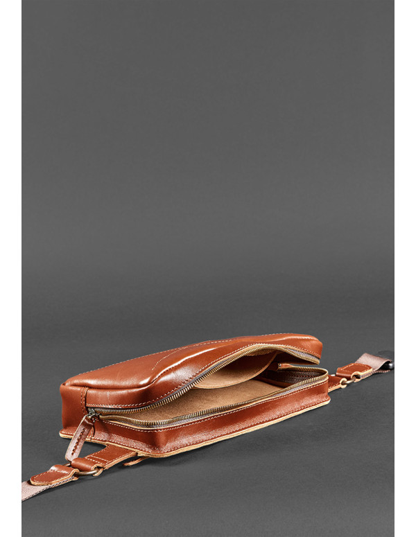 Шкіряна поясна сумка Dropbag Maxi світло-коричнева - BN-BAG-20-k