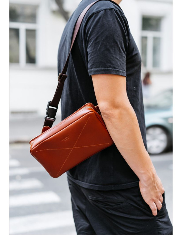 Шкіряна поясна сумка Dropbag Maxi чорна Crazy Horse - BN-BAG-20-g-kr