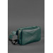 Шкіряна поясна сумка Dropbag Maxi зелена Krast - BN-BAG-20-malachite