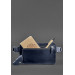 Шкіряна поясна сумка Dropbag Maxi темно-синя - BN-BAG-20-navy-blue