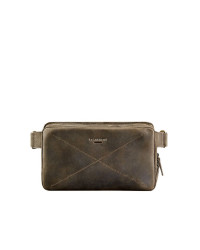 Шкіряна поясна сумка Dropbag Maxi темно-коричнева Crazy Horse