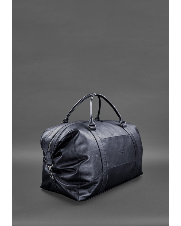 Шкіряна дорожня сумка темно-синя - BN-BAG-41-mystic