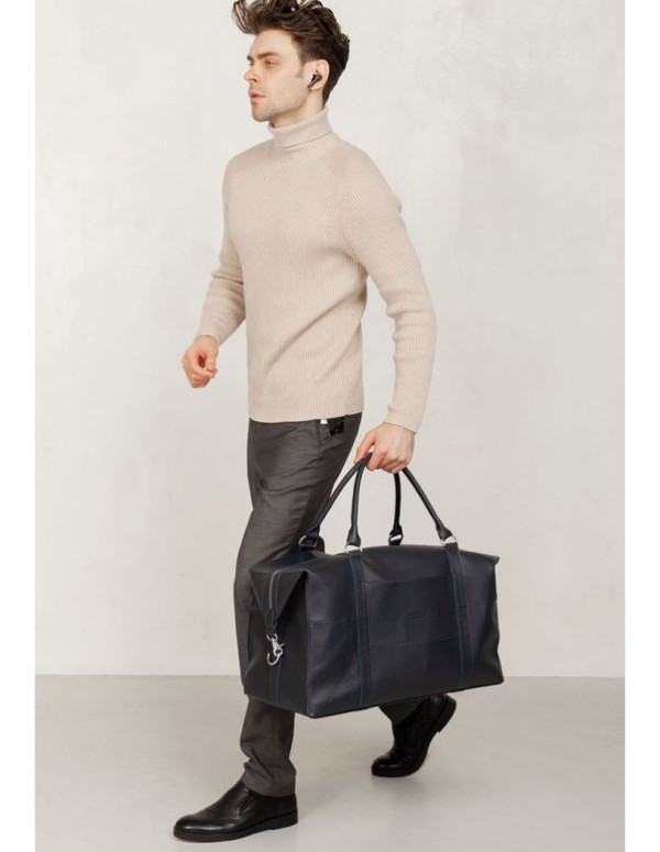 Шкіряна дорожня сумка темно-коричнева Crazy Horse - BN-BAG-41-o