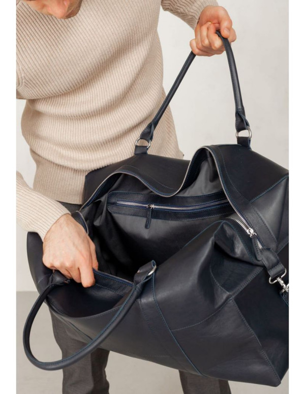 Шкіряна дорожня сумка темно-коричнева Crazy Horse - BN-BAG-41-o