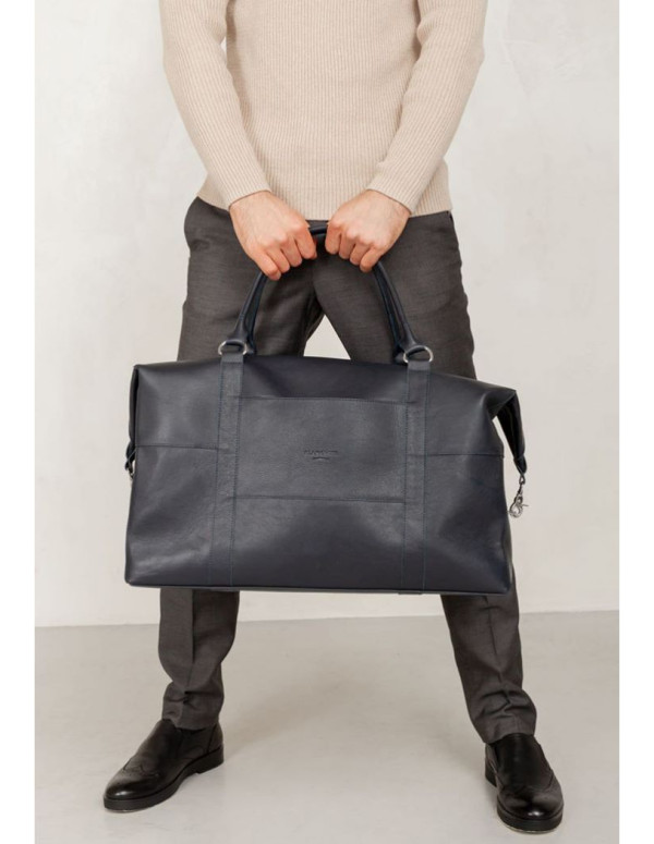 Шкіряна дорожня сумка темно-коричнева Crazy Horse - BN-BAG-41-o