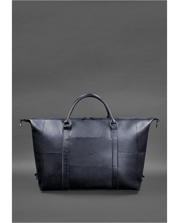 Шкіряна дорожня сумка темно-синя - BN-BAG-41-mystic