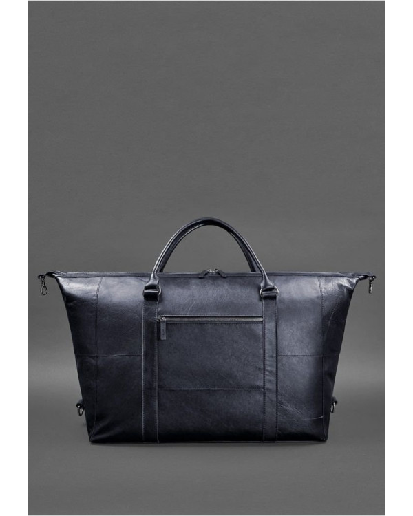 Шкіряна дорожня сумка темно-синя - BN-BAG-41-mystic