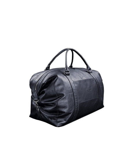 Шкіряна дорожня сумка темно-синя