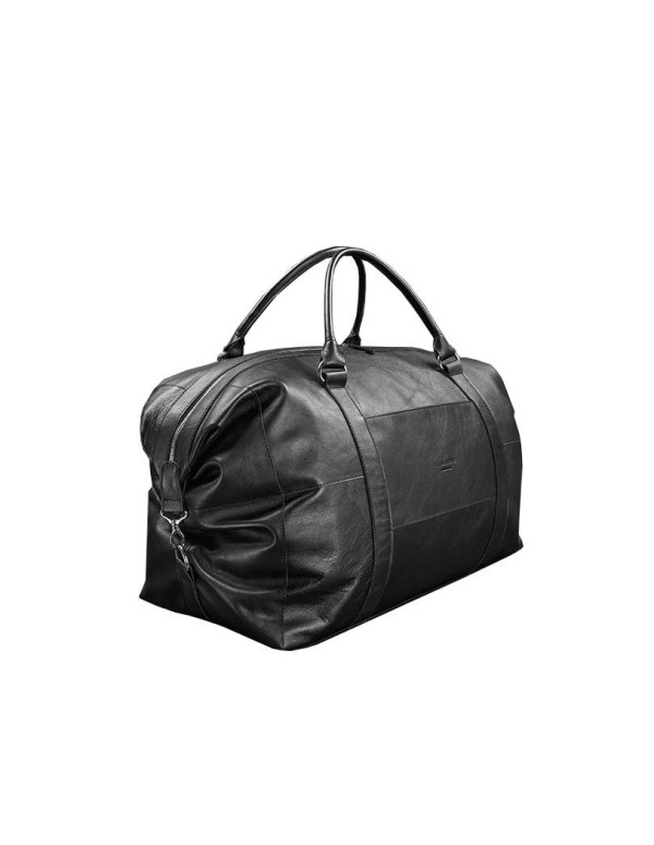 Шкіряна дорожня сумка чорна - 