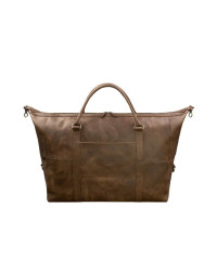 Шкіряна дорожня сумка темно-коричнева Crazy Horse