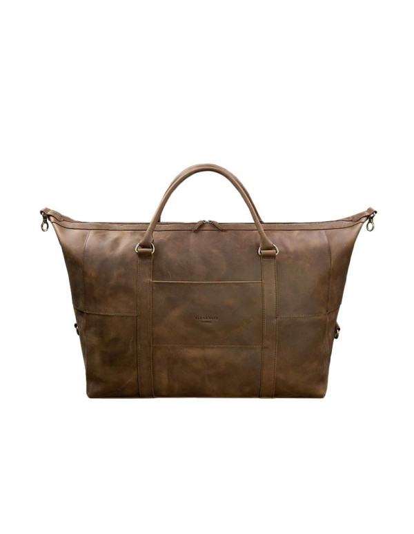 Шкіряна дорожня сумка темно-коричнева Crazy Horse - BN-BAG-41-o