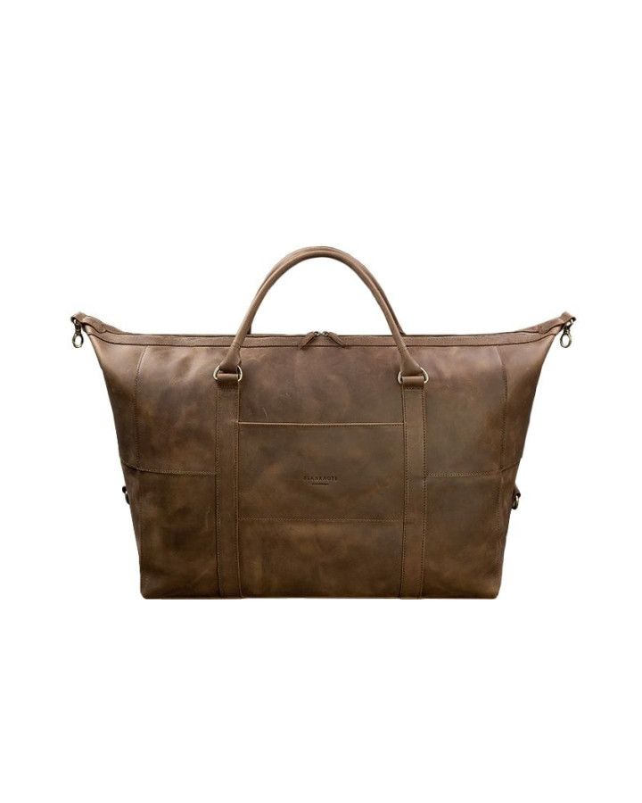 Шкіряна дорожня сумка темно-коричнева Crazy Horse - BN-BAG-41-o