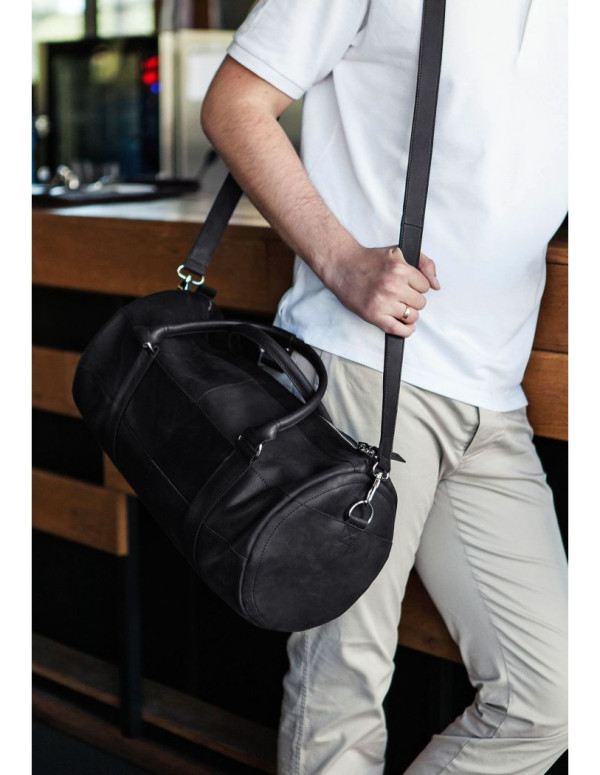 Шкіряна сумка Harper чорна Crazy Horse - BN-BAG-14-g-kr