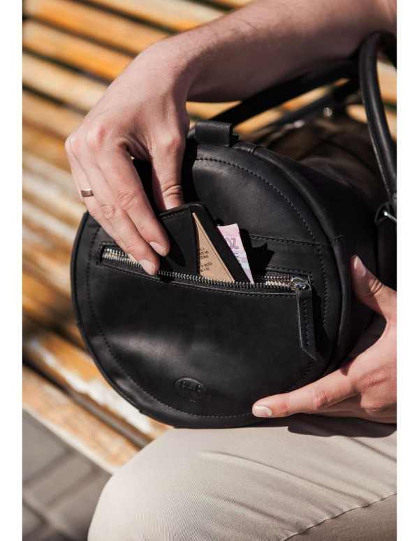 Шкіряна сумка Harper чорна Crazy Horse - BN-BAG-14-g-kr