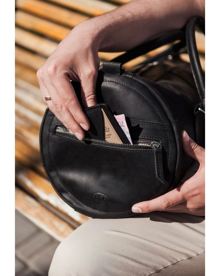 Шкіряна сумка Harper чорна Crazy Horse - BN-BAG-14-g-kr