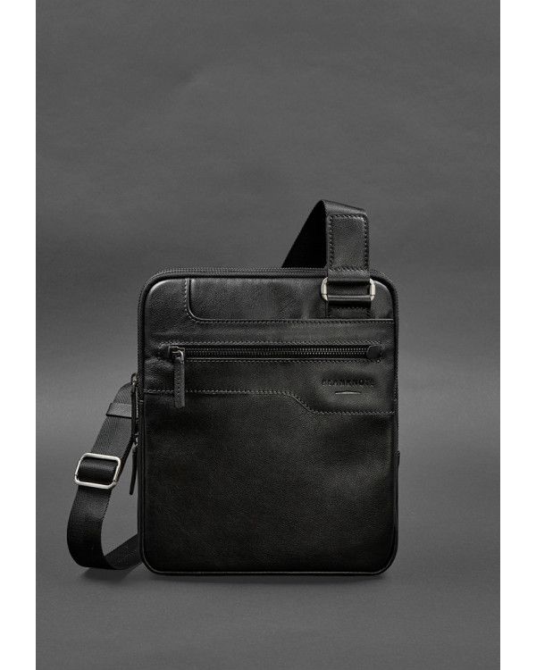 Чоловіча шкіряна сумка-месенджер 3 блискавки - BN-BAG-44-g