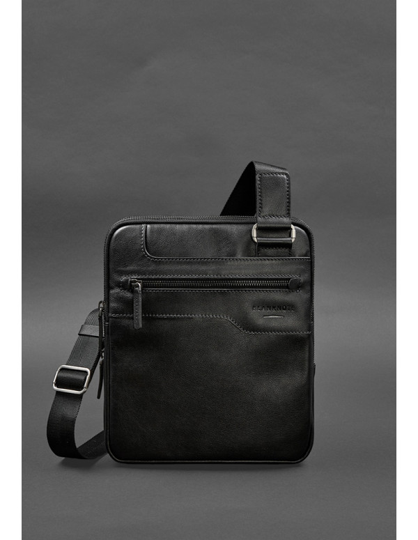 Чоловіча шкіряна сумка-месенджер 3 блискавки - BN-BAG-44-g