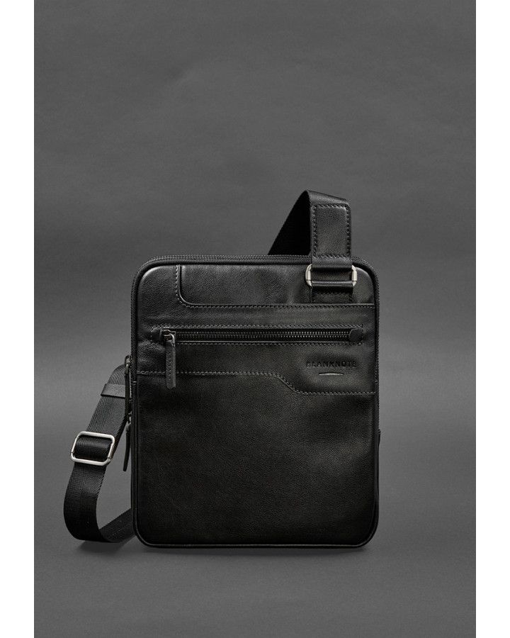 Чоловіча шкіряна сумка-месенджер 3 блискавки - BN-BAG-44-g