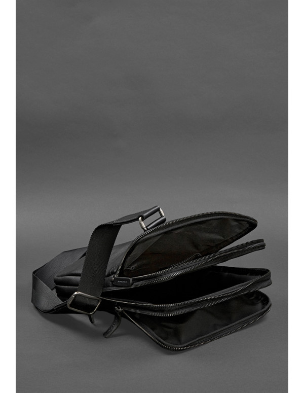 Чоловіча шкіряна сумка-месенджер 3 блискавки - BN-BAG-44-g