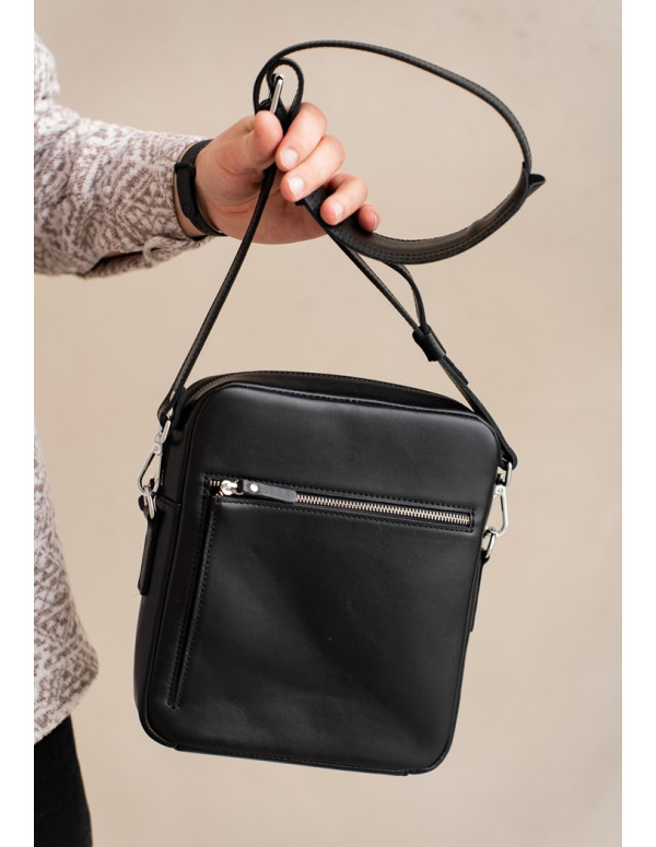 Шкіряна сумка Challenger S чорна - TW-Challenger-2-black