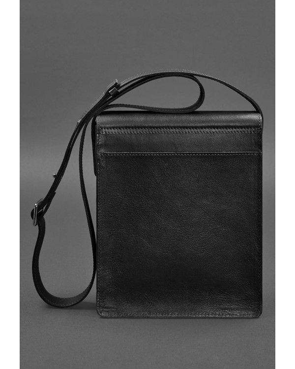Чоловіча шкіряна сумка-месенджер Esquire чорна - BN-BAG-18-g