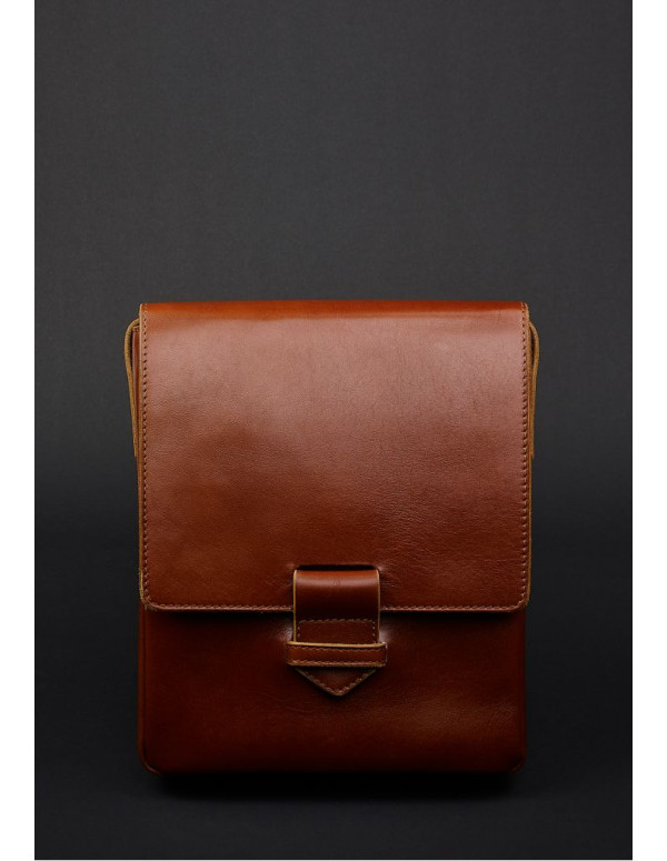 Чоловіча шкіряна сумка-месенджер Esquire світло-коричнева - BN-BAG-18-k