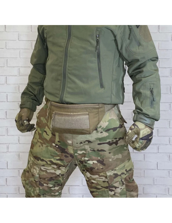 Поясна сумка/бананка Bagy в кольорі Coyote/1109120