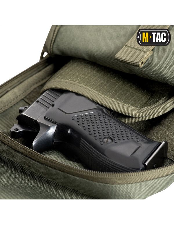 СУМКА-КОБУРА НАПЛЕЧНАЯ С ЛИПУЧКОЙ OLIVE