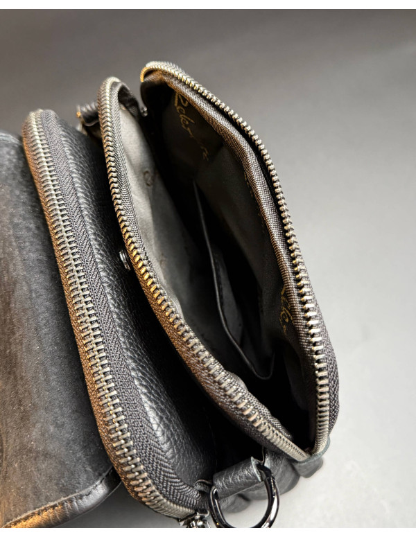 Чоловіча шкіряна сумка планшет Velaro, чорна