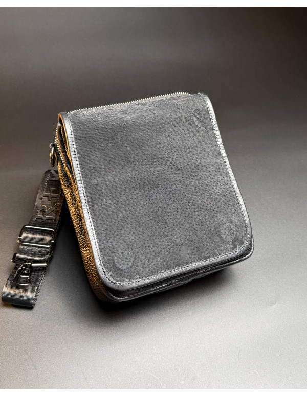 Чоловіча шкіряна сумка планшет Velaro, чорна