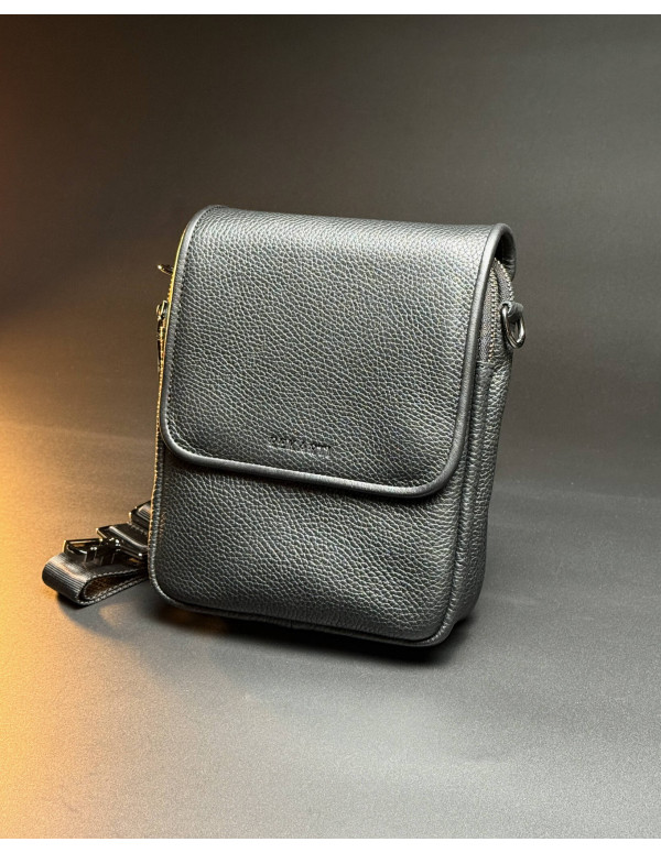 Чоловіча шкіряна сумка планшет Velaro, чорна