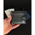 Шкіряне чоловіче портмоне на кнопці ST Leather ST-104-1 чорний