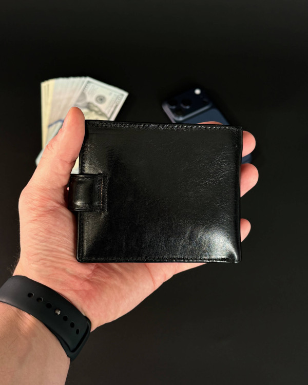 Стильне шкіряне портмоне ST Leather В 103 Чорний