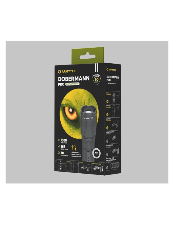 Ліхтар Armytek Dobermann Pro Magnet USB White