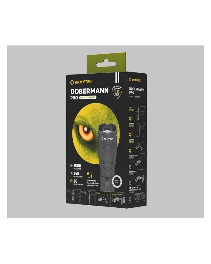 Ліхтар Armytek Dobermann Pro Magnet USB White
