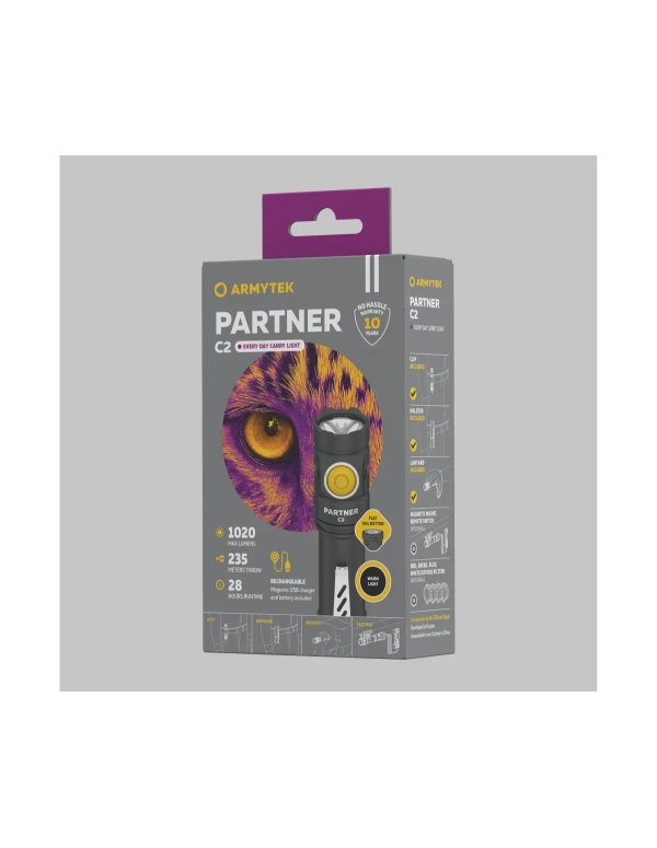 Ліхтар Armytek Partner C2 Magnet USB Warm