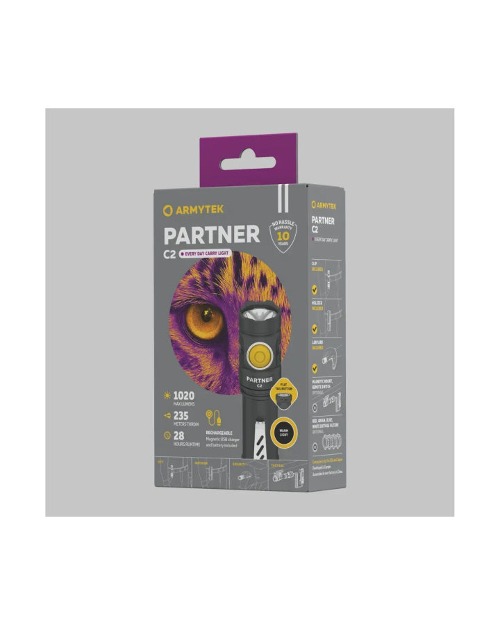 Ліхтар Armytek Partner C2 Magnet USB Warm