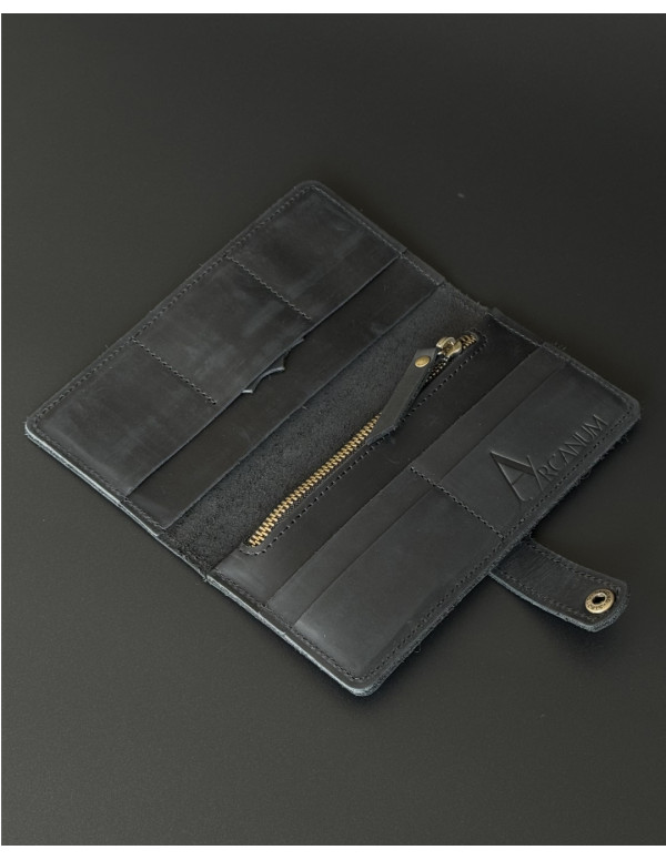 Чоловічий шкіряний гаманець Arcanum 1 black