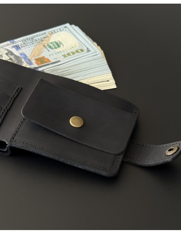 Чоловічий шкіряний гаманець Arcanum 2 black