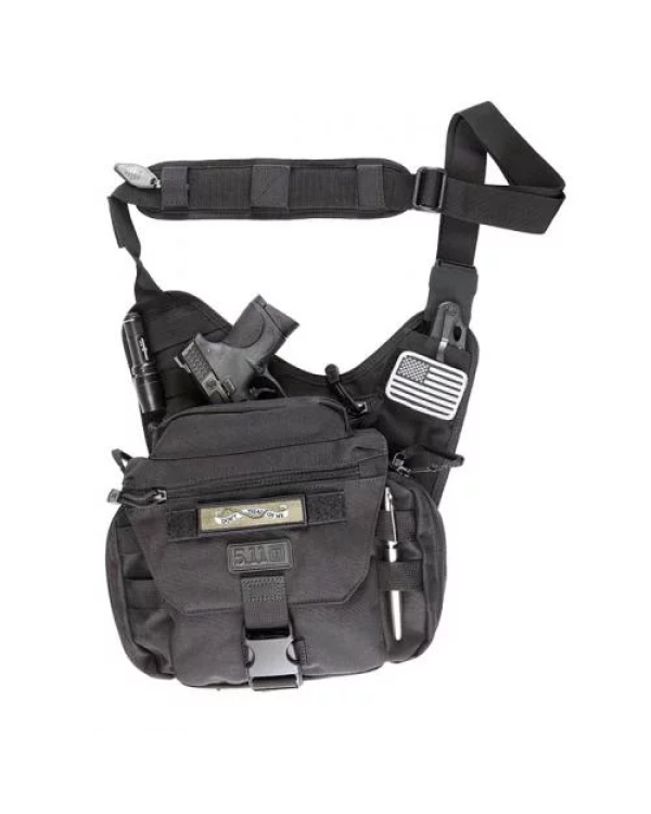 Сумка-кобура тактична оперативна плечова "5.11 PUSH Pack" Black
