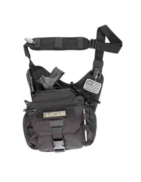 Сумка-кобура тактична оперативна плечова "5.11 PUSH Pack" Black
