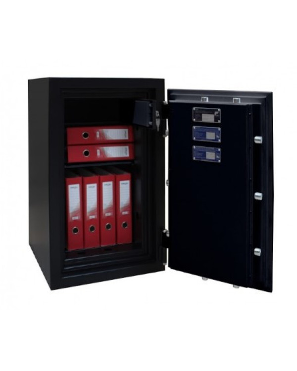 Вогнезламостійкий сейф F60CL I.84.CT BLACK — надійний захист документів і цінностей, вироблено в Україні
