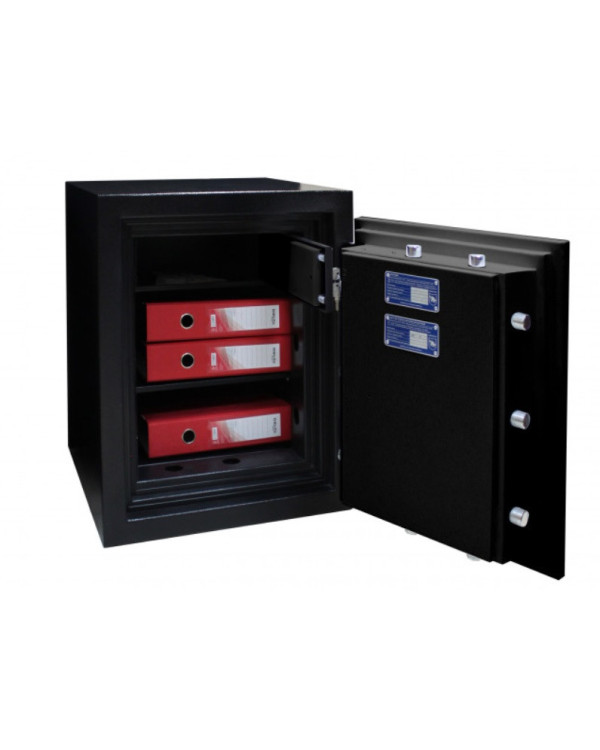 Вогнезламостійкий сейф F60CL I.63.KT Black — українська надійність і захист цінностей