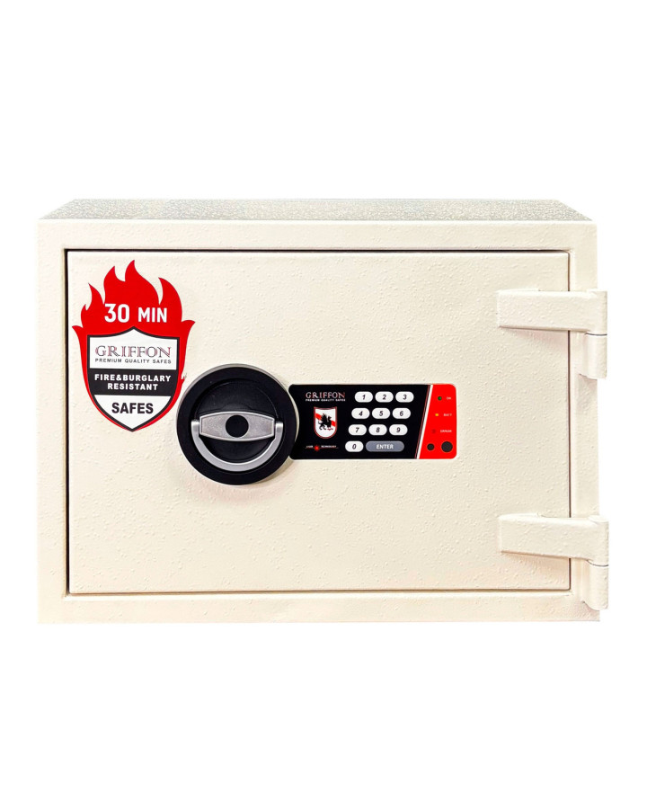 Вогнестійкий сейф GRIFFON FRSL.32.E CREAM (Україна) — для захисту документів і цінностей