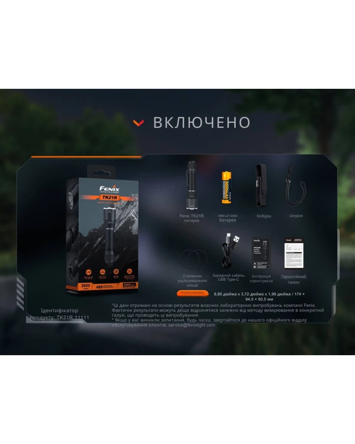 Ліхтар тактичний Fenix TK21R