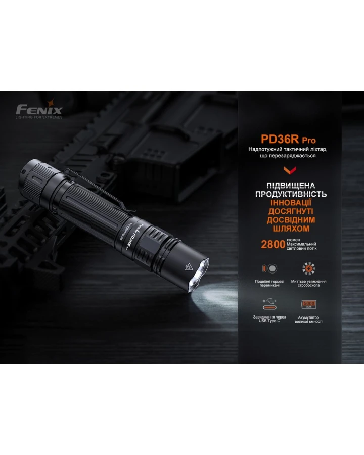 Ліхтар ручний Fenix PD36R Pro
