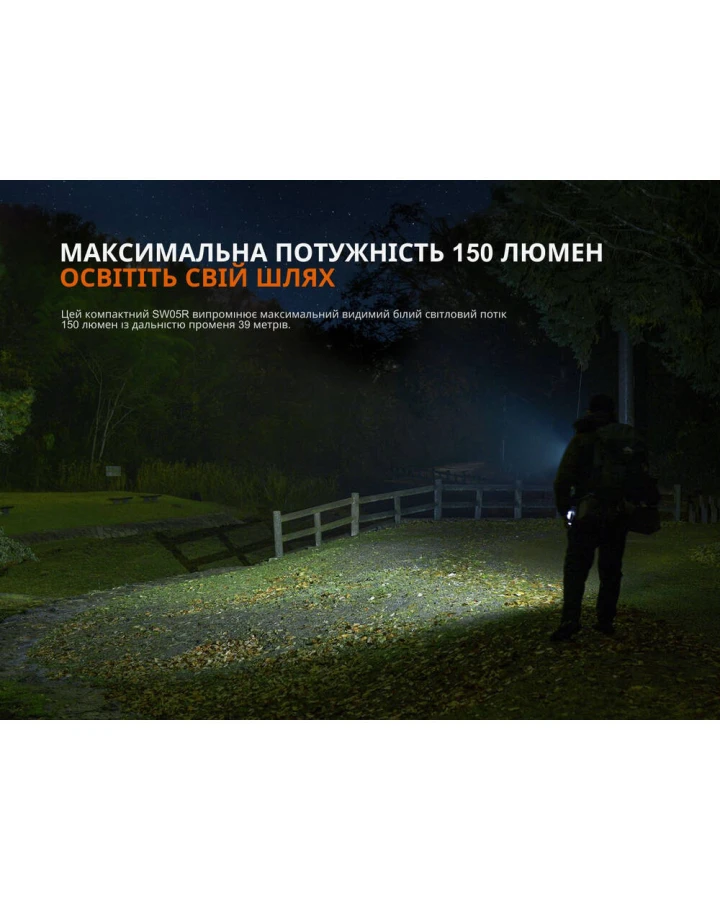 Ліхтар ручний Fenix SW05R-RED LED чорний