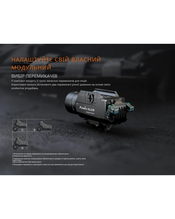 Ліхтар до пістолета Fenix GL23R з лазерним прицілом