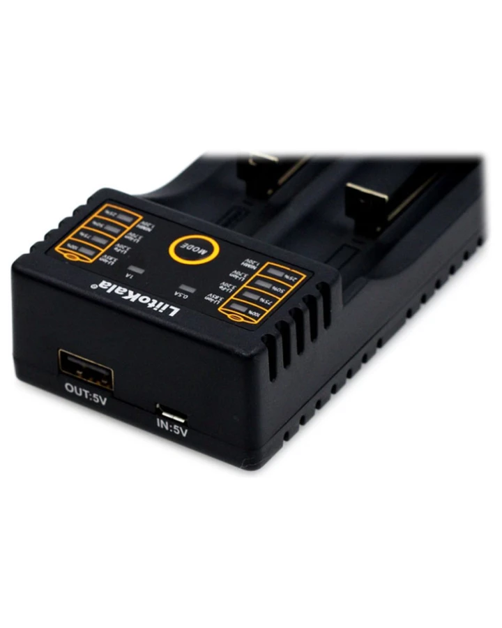 Зарядний пристрій Liitokala Lii-202, Ni-Mh/Li-ion/Li-Fe/LiFePO4, Type-C, Powerbank, LED, Box