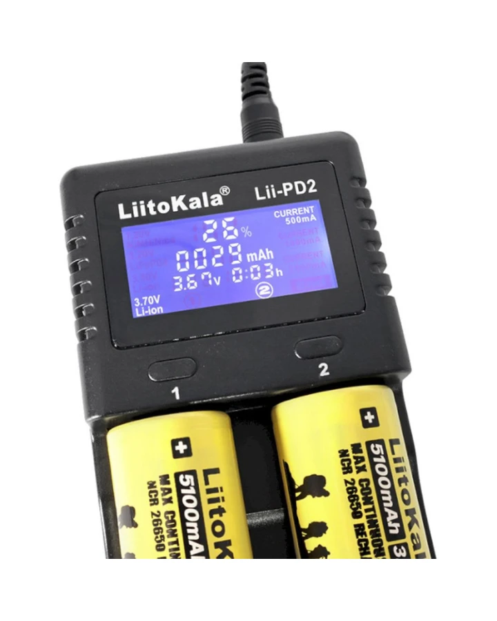 Зарядний пристрій Liitokala Lii-PD2+car EU charger